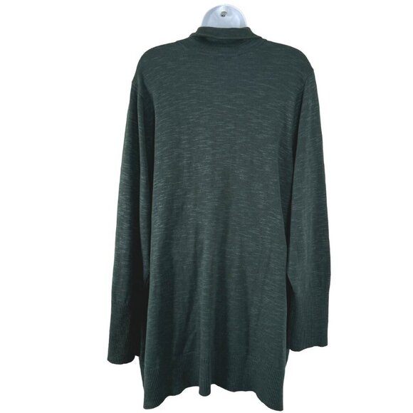 J. Jill Textured Sweater Blazer Jacket Womens 2X Green Cotton Acrylic CJ-1837 - Picture 6 of 10